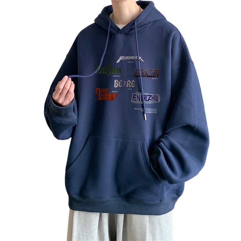 ！连帽圆领卫衣男装港风帽衫男LM163-P35,男装卫衣,电商B367