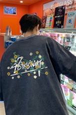 量大优！供视频240克重磅美式炒雪花水洗做旧短袖T恤，男装T恤，电商B367