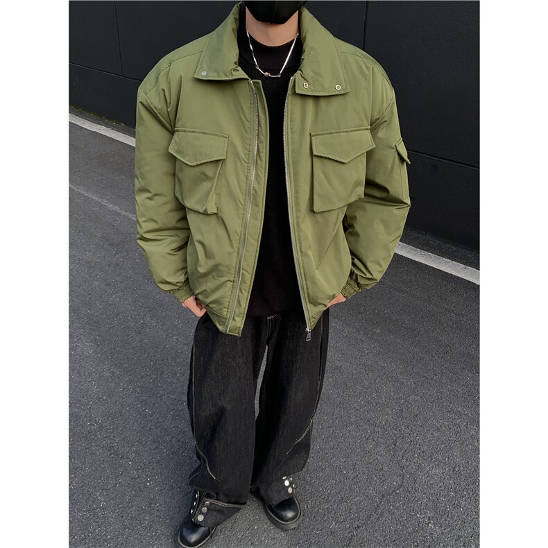 美式复古教练飞行夹克棉服男士冬季痞帅短款工装加厚棉衣外套p98,男装棉衣,电商C307