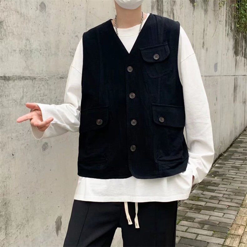 马甲男装2026夏季ins无袖背心宽松潮流帅气复古马夹衣服W2884-P36,男装背心/马甲,星座412