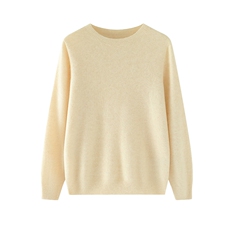 一线成衣圆领100纯山羊绒衫女秋冬康赛妮线时尚打底宽松针织毛衣，女装羊绒衫，轩妮羊绒