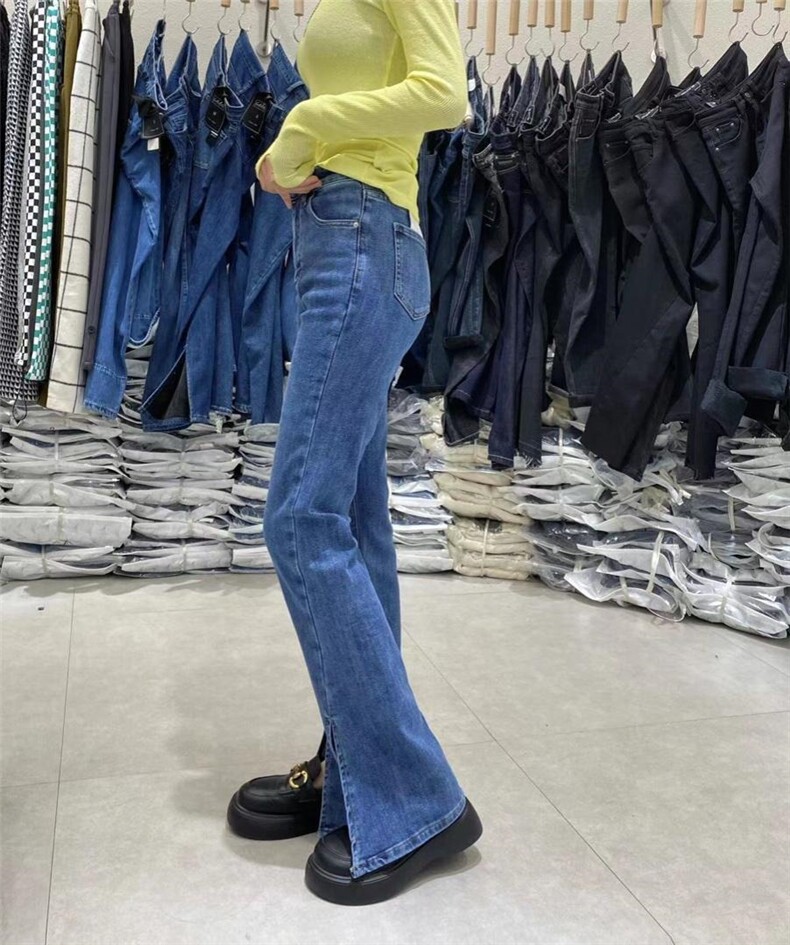 微喇牛仔裤，女装牛仔裤，cela(2F)