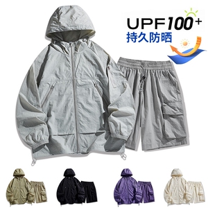 UPF100+有报告 凉感轻薄透气套装防晒服 两件套HS622-P75图片