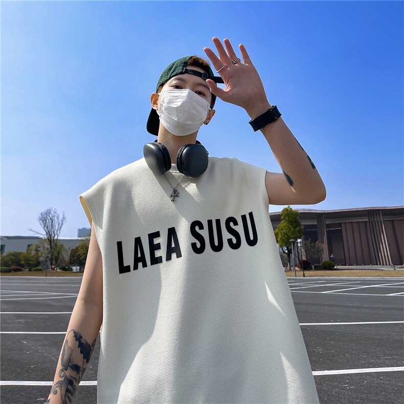 华夫格背心直播高品质重磅220克LAEA厚板印花HB7101-P25控38,男装背心/马甲,星座508（原C305）