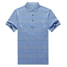 H220212021夏季新款T恤衫男翻领桑蚕丝短袖70%棉30%桑蚕丝P195，男装T恤，电商B360