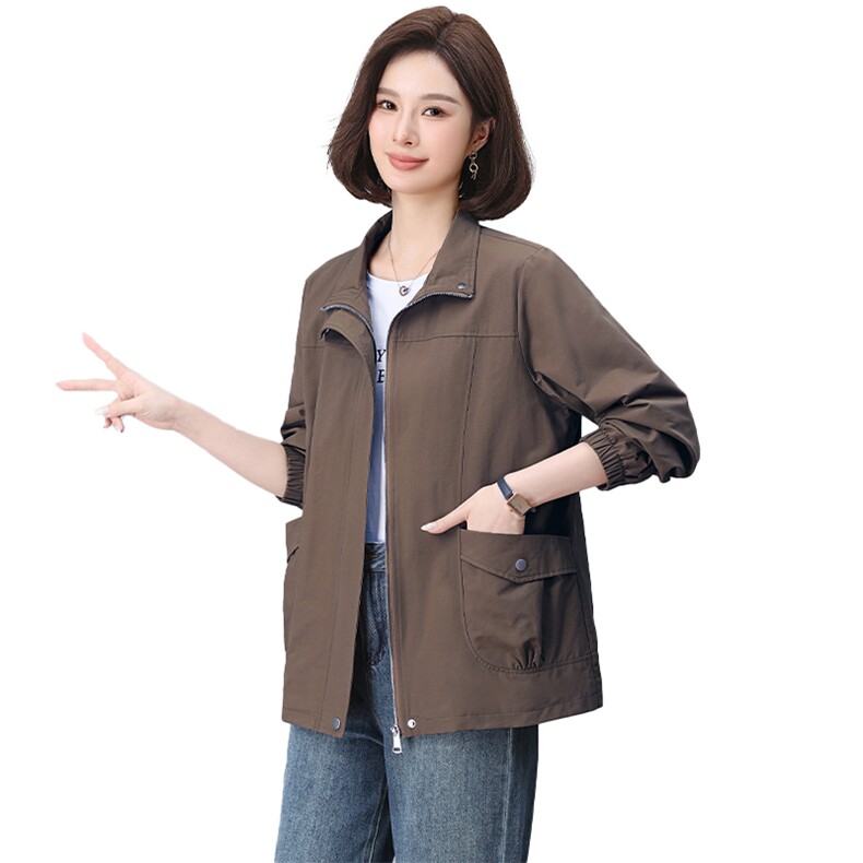 2025年春秋外套新款中长款双层面料上衣,女装短外套,3200格调
