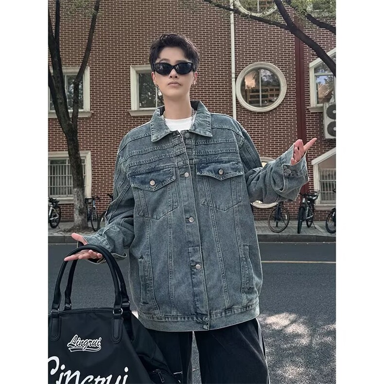 春秋牛仔外套男士夹克韩版修身青年学生牛仔衣上衣秋潮流NY2578,男装工装外套,星座601-1