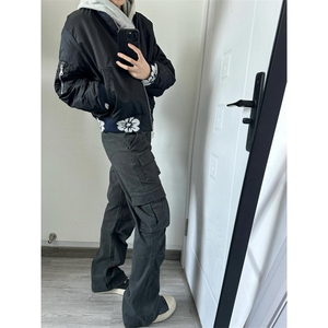 【有货】花卉拼接美式短款外套男高级感棒球服夹克JK110CC-特P65图片