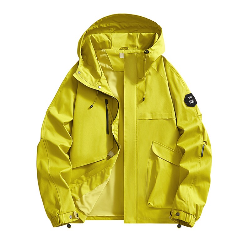 春秋户外冲锋衣男女同款防风防水连帽工装外套登山服夹克2481-P75,男装夹克,星座1403B