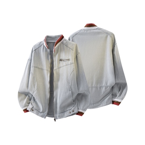 美式复古cleanfit牛仔外套男痞帅底特律立领工装夹克JK89644-p79图片
