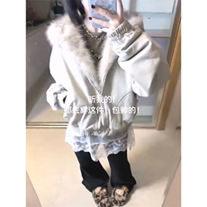 现货高品质美式高街冬季重磅硬挺短款座山雕毛领棉衣男女加厚外套，男装棉衣，电商A486