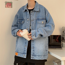 爆2023春季情侣百搭牛仔夹克文艺男女潮流宽松外套JK846-P75，男装夹克，星座1103-3