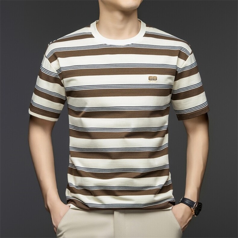 G6017春夏男士新款短袖T恤青年修身圆领体恤休闲打底衫图片