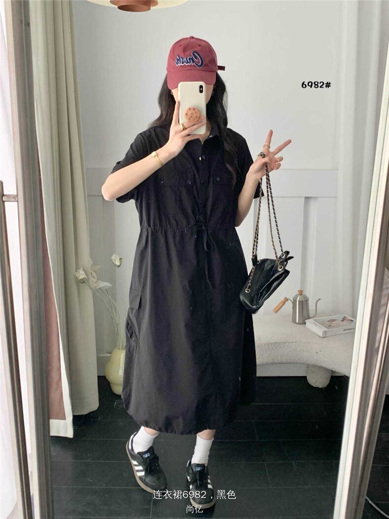 2025年春夏长款重工裙日常简约百搭时尚女,女装连衣裙,洛丽兰可