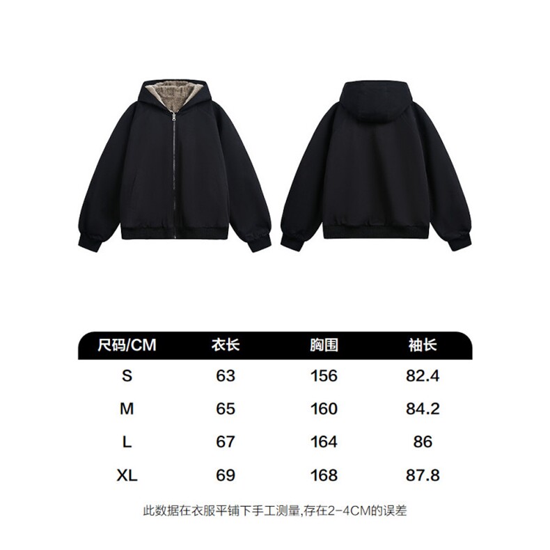 网图座山雕双面穿加厚保暖冬季连帽棉衣外套男女情侣款棉服P118,男装棉衣,电商C306-1