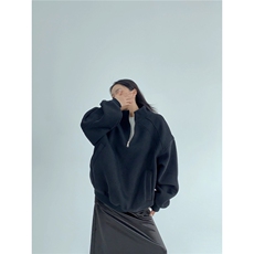 美式复古半拉链立领卫衣男春秋款潮牌宽松百搭休闲外套WY79-P43，女装短外套，星座208-5