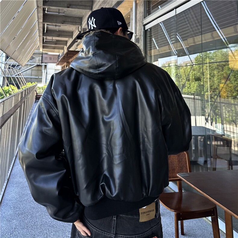 小众复古大毛领座山雕棉服外套冬季保暖双面皮毛一体机车棉衣,男装棉衣,电商C307