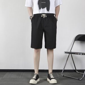 短裤夏男士休闲薄款五分裤工装男士裤宽松运动系绳沙滩裤VS853,室内短裤搭配图片