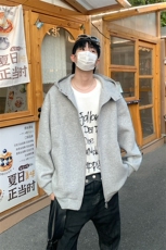 秋季拉链开衫卫衣男女宽松情侣休闲外套连帽款W4692-特价P63，男装卫衣，电商A007