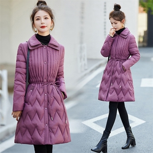 羽绒棉服女中长款2025冬季新款韩版收腰显瘦减龄时尚加厚外套棉袄图片