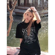 XZ809A/BBBT13/P20/控38重磅印花美式复古圆领T恤，男装T恤，星座809A(原222-1)