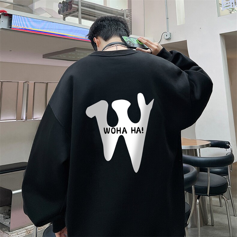 ！圆领卫衣港风长袖T恤男外套男WY126-P28,男装卫衣,电商B367
