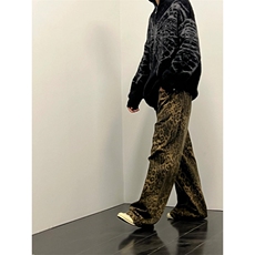 【有货】豹纹牛仔裤男款直筒欧美VIBE裤子美式高街KZA25LL-P55，男装牛仔裤，星座1007（原301D）