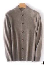 2025春秋新款羊绒衫女100山羊绒高端慵懒风圆领通勤简约针织开衫，男装针织衫/毛衣，枫宸羊绒