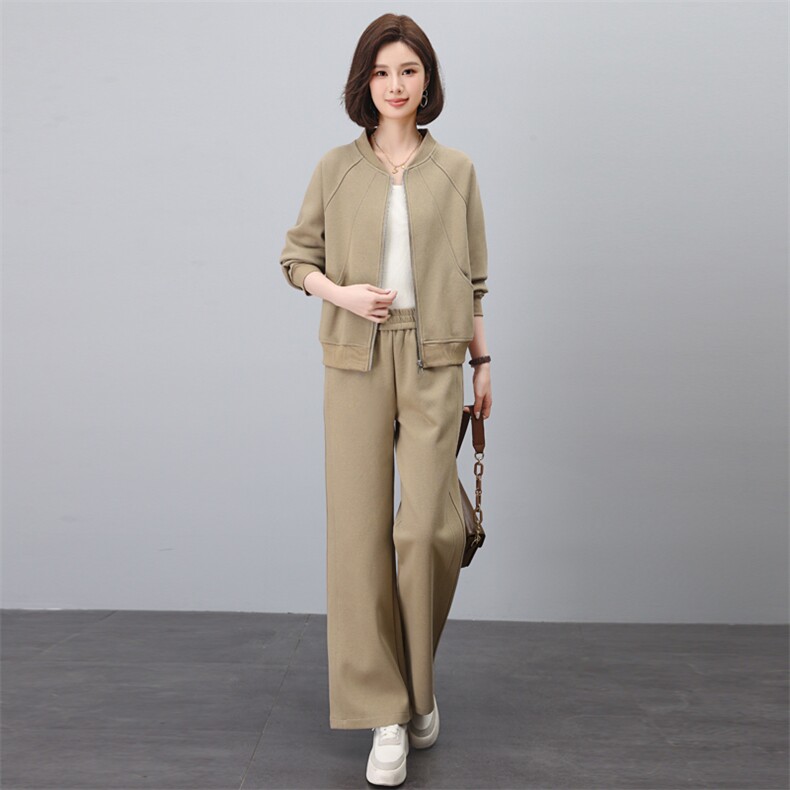 秋季套装女2025年新款中年妈妈装时尚洋气减龄大码休闲运动两件套,女装套装/套裙,涵誉