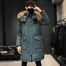 价格调整按市场嘴低价拿货大毛领长款修身户外羽绒服，男装羽绒服，星座301D-5(原星座1415）