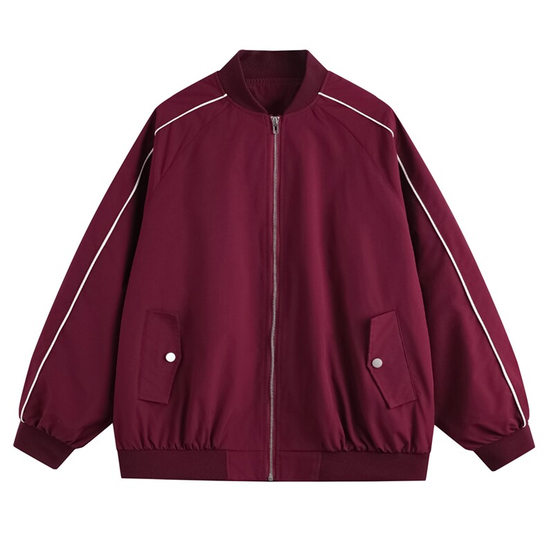 光板得物唯品二开春装包边棒球服夹克外套F605TP58，男装夹克，电商A247