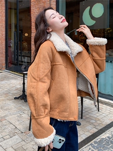 现货主推2025冬季新款宽松显瘦皮毛一体毛毛外套女1517-P210K298图片