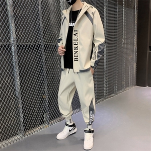 工装外套男装休闲运动套装男士夹克韩版潮流衣服D03/90图片