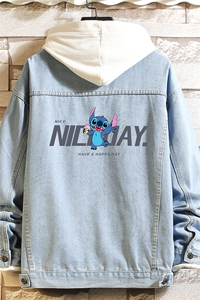牛仔夹克男大码牛仔外套男茄克 NJ77173-P60加绒款-P75图片