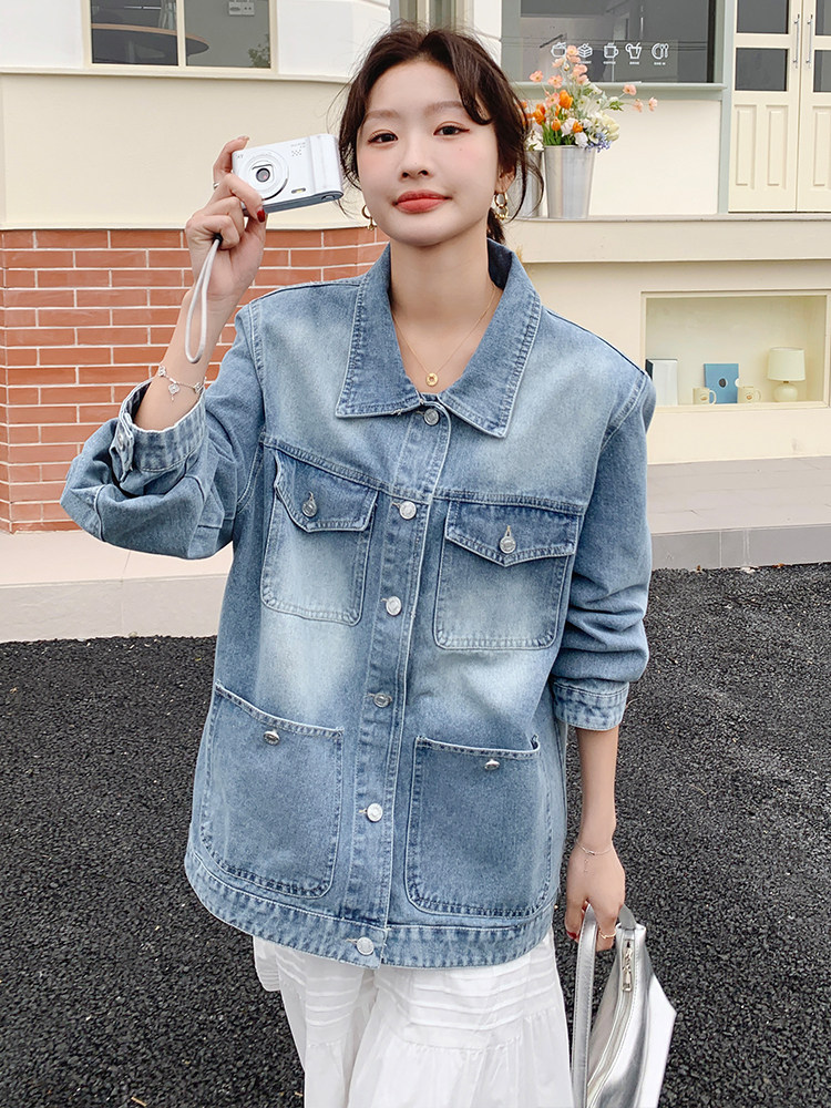 2025年春季新款休闲时尚牛仔外套-款号5807-P155-K228,女装短外套,浙宝305