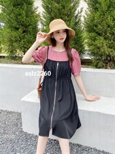 时尚韩版休闲修身连衣裙，显瘦中长款，女装连衣裙，时尚靓姿