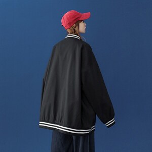 ！秋季潮流宽松休闲百搭夹克情侣棒球服外套 G212 P65控88---图片