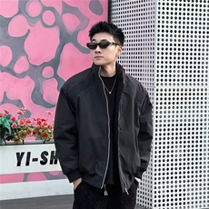 美式飞行员夹克男士外衣秋季新款高级感工装上衣立领外套，男装夹克，星座506A