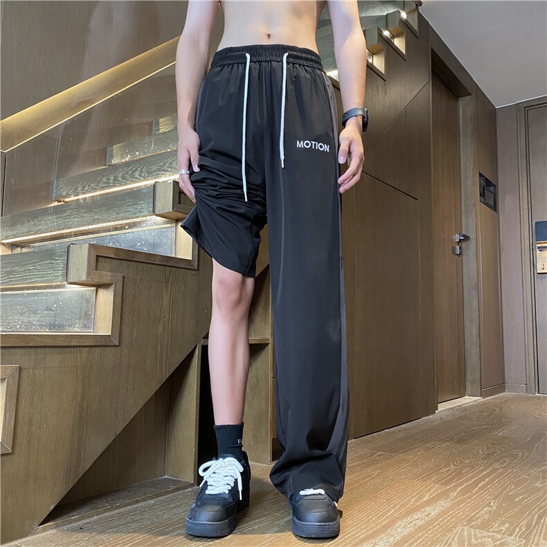 2025夏季新款潮流条纹冰感透气宽松冰丝裤B315-K24203-特p30控58,男装休闲裤,电商B315