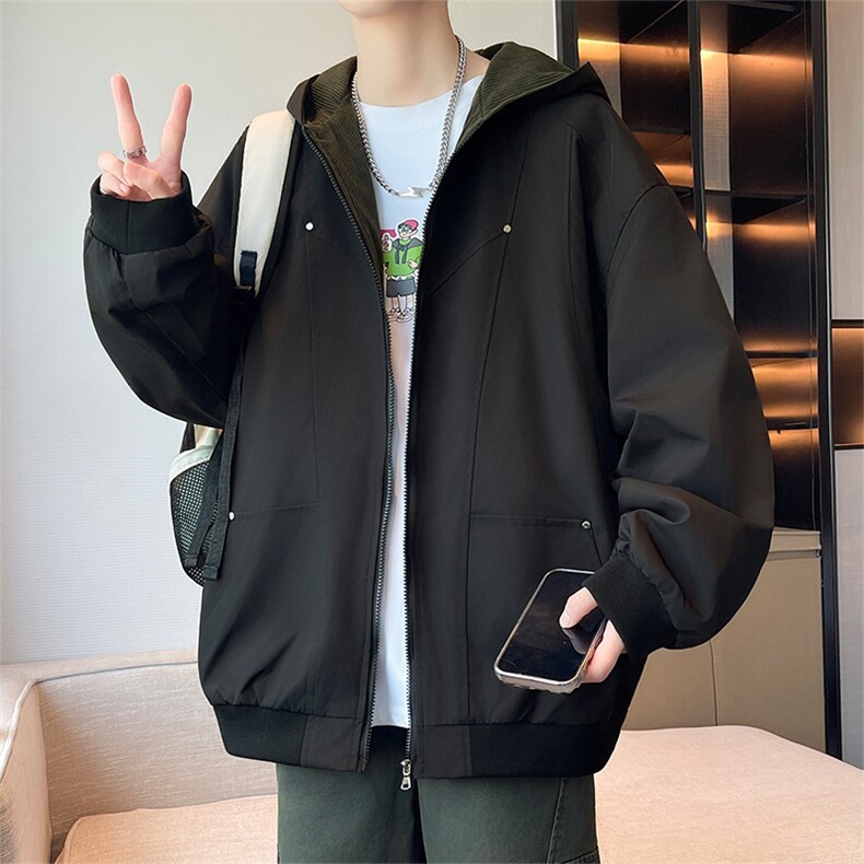 XZ102B-1春秋季宽松/连帽休闲外套潮夹克JK2538-P85图片