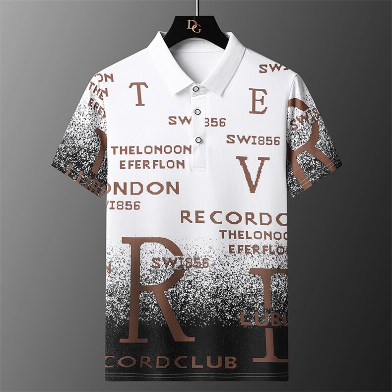 男装短袖T恤2023夏季新款男士翻领POLO衫中年商务休闲体恤上衣服，男装Polo衫，电商B212（原钱塘6029）