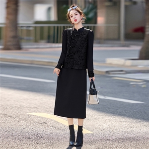 2026年春季新款女装时尚气质新中式套裙晚宴婚礼服两件套图片