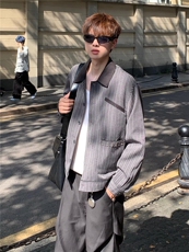 痞帅外套男高街潮牌港风日系韩版潮流宽松夹克513AJK2492P72，男装夹克，星座513A