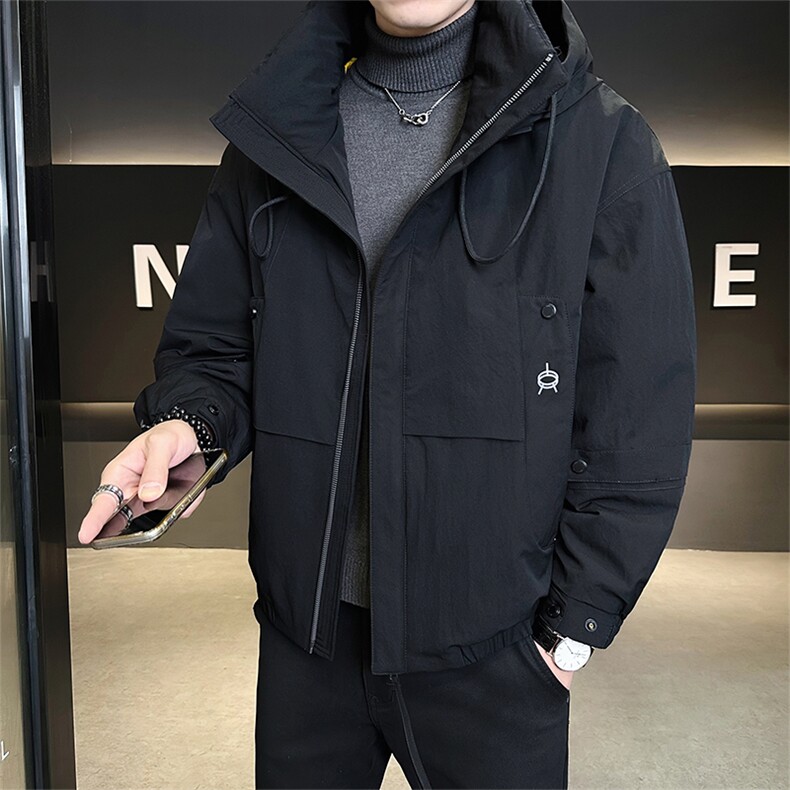 新标90绒店主风冬季男士休闲连帽羽绒服保暖外套25992-P275，男装羽绒服，电商B338