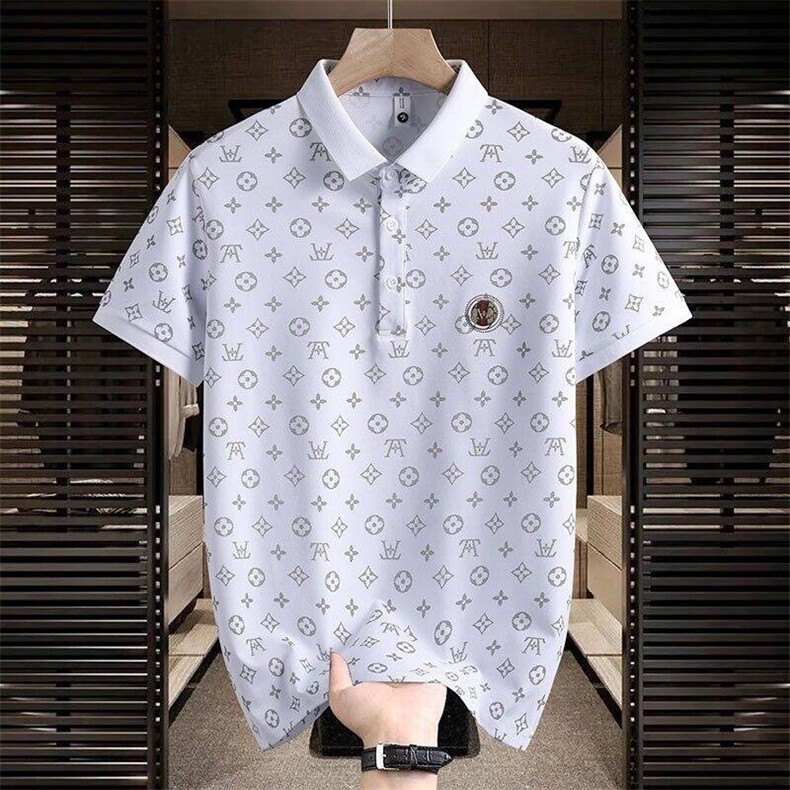 84052-P40夏季时尚休闲T恤男士POLO衫欧货潮牌商务翻领短袖T恤,男装Polo衫,电商D310B-1