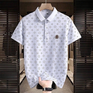 84052-P40夏季时尚休闲T恤男士POLO衫欧货潮牌商务翻领短袖T恤图片