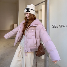 新品针织披肩短款羽绒服50白鸭绒2C271-9572-P275-K365，女装羽绒服，2C271
