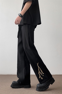 量大优 供视频 冰丝风刺绣长裤 CK28 m-5XL 特P35图片