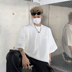 印花短袖t恤男装夏季潮牌假两件上衣男生体恤XZ514-2-202450-P58，男装T恤，星座514-2(原B239)