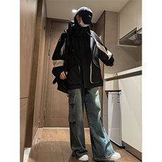 【直播】2024春季男女连帽冲锋衣外套拼色夹克C2335-TP95控价128，男装夹克，电商A102-1
